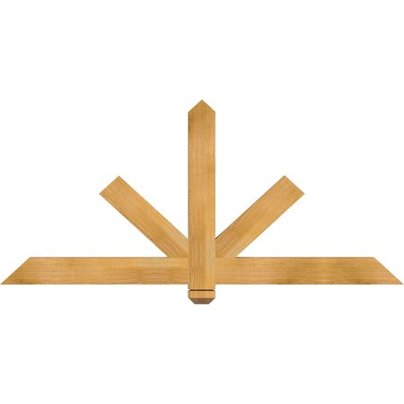 Ekena Millwork Kennewick Rough Sawn Timber Gable Bracket, Western Red Cedar, 60"W x 27"H x 2"D x 4"F, 11/12 Pitch GBW060X27X0204KEN00RWR